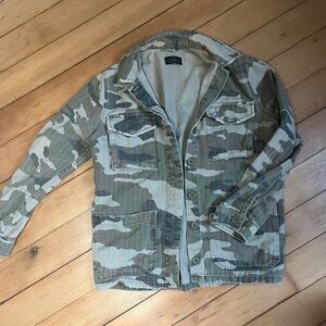 Topshop Khaki Camouflage Field Jacket